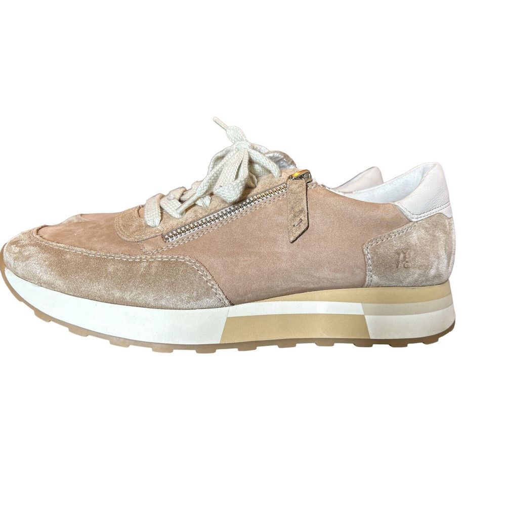 Paul Green Sneaker Shoes Size 6 M Beige Zippered